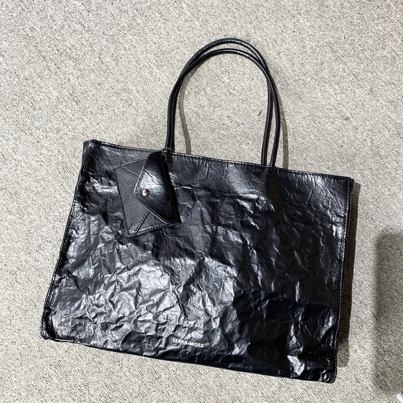 Luxury Tote Bags With Zipper - Korean Casual Kraft Paper Tote Bags