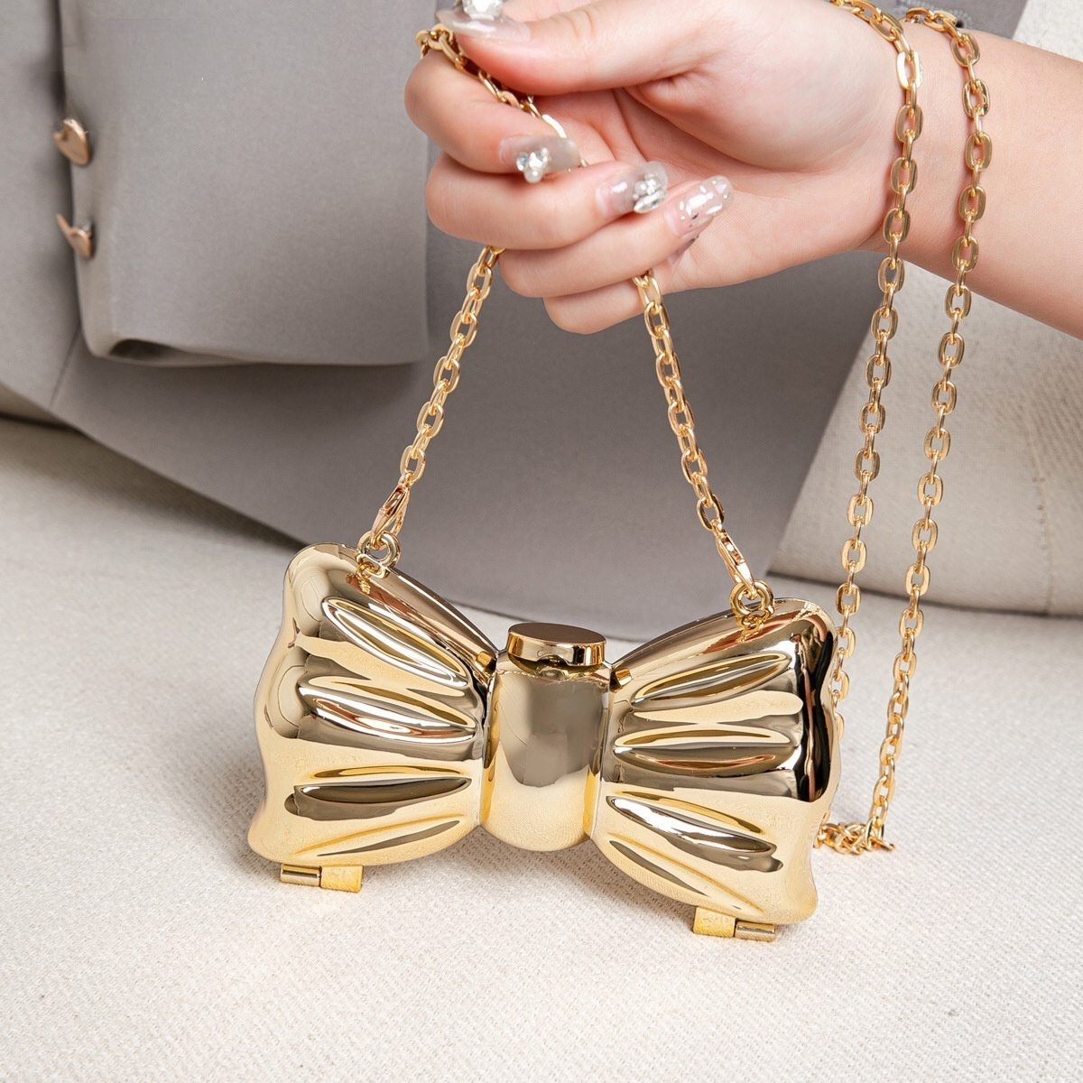 Luxury Bags China - Luxury Fashion Metal Mini Handbag with