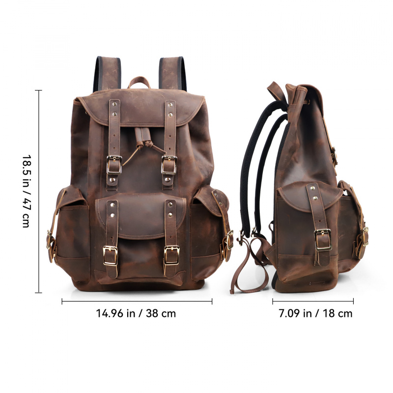 New Arrivals Leather Backpack  - Luxury Bags For Men のレビューと価格