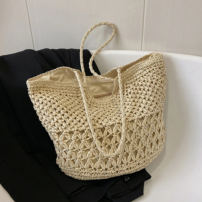 Casual Design Straw Weave Bags - Luxury Tote Bags With Zipper のレビューと価格
