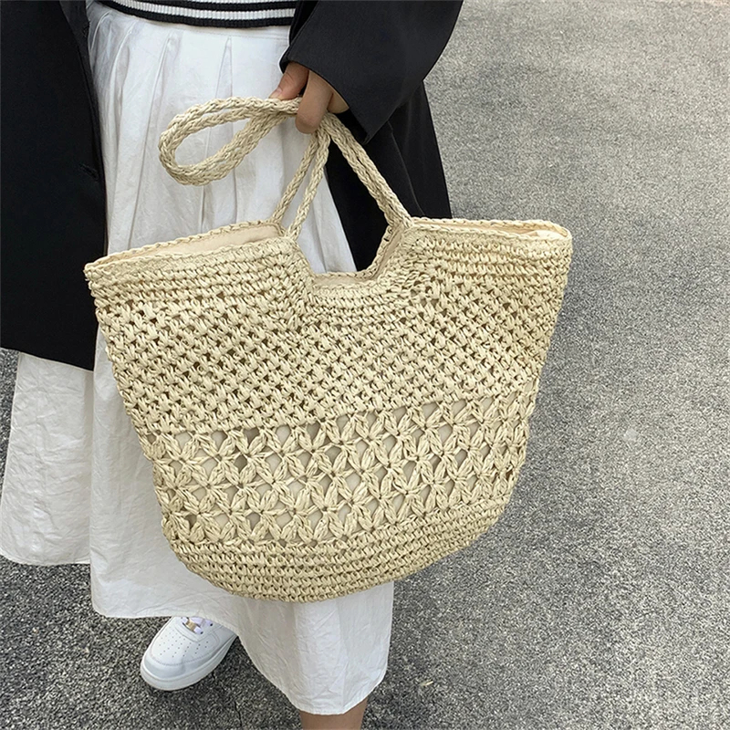 Casual Design Straw Weave Bags - Luxury Tote Bags With Zipper のレビューと価格