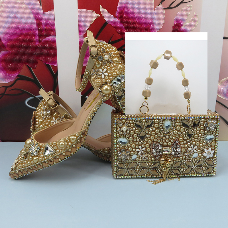 Luxury Champagne Golden Crysta - Luxury Bags And Shoes のレビューと価格