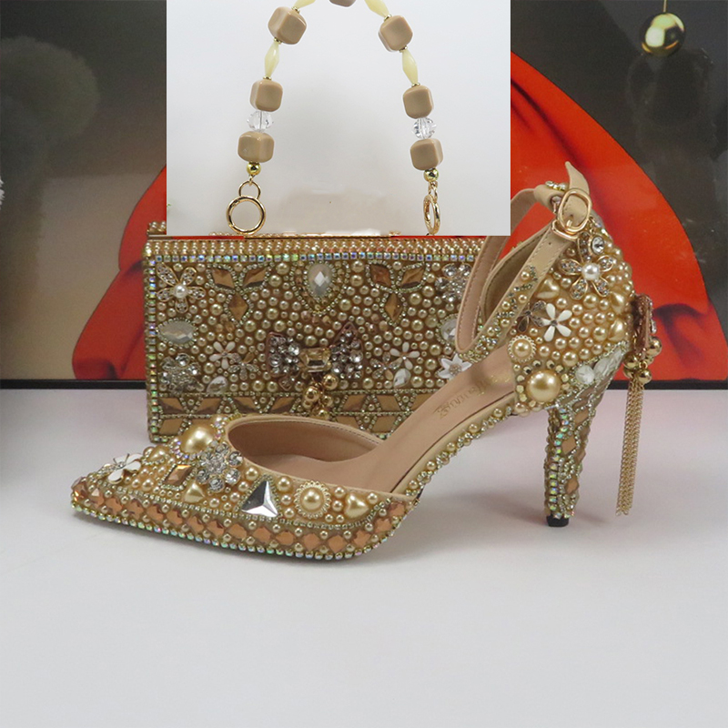 Luxury Champagne Golden Crysta - Luxury Bags And Shoes のレビューと価格