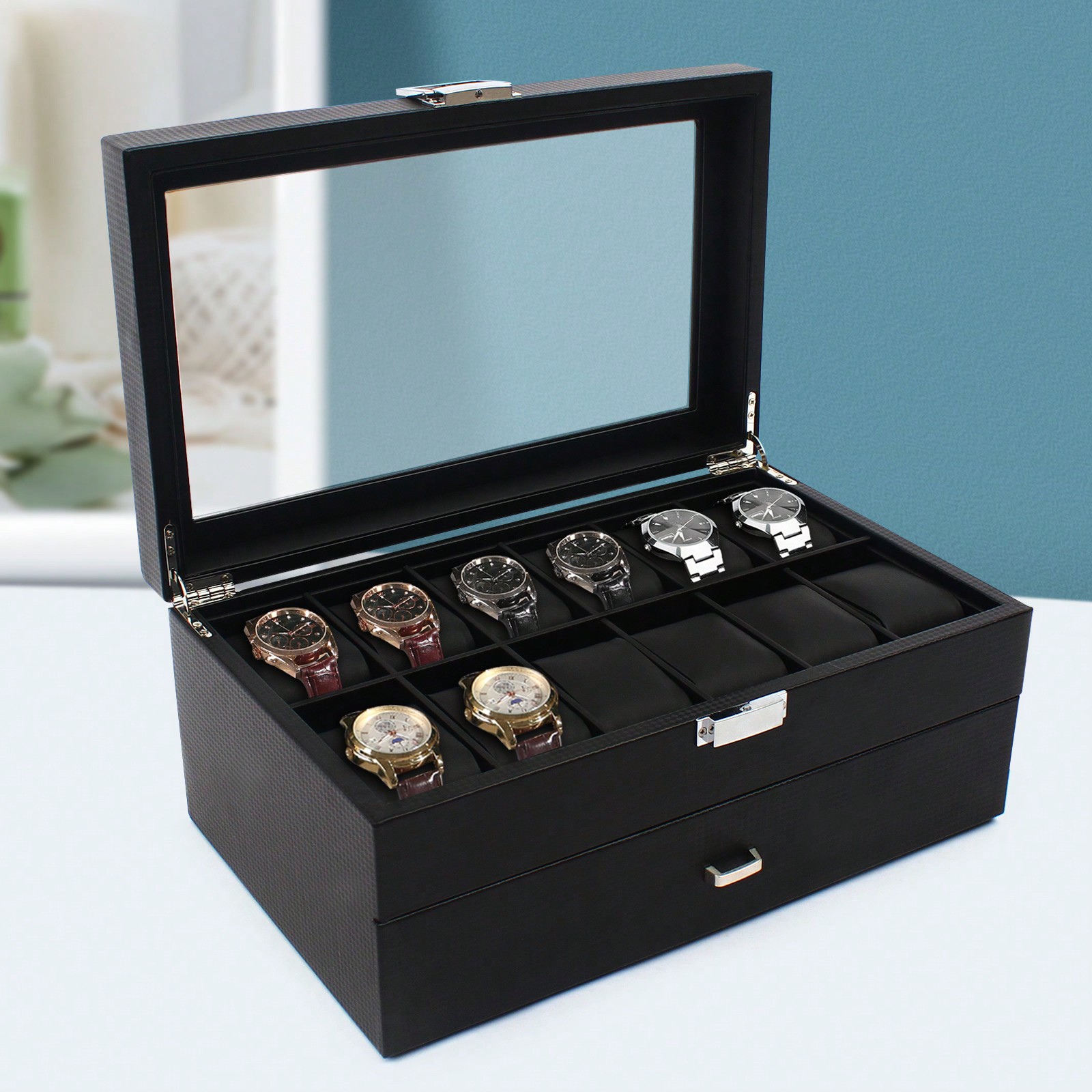 24 Slot Men Watch Display Case - Luxury Bags For Men のレビューと価格