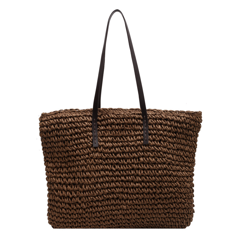 Straw Woven Tote Bags Casual L - Luxury Tote Bags With Zipper のレビューと価格