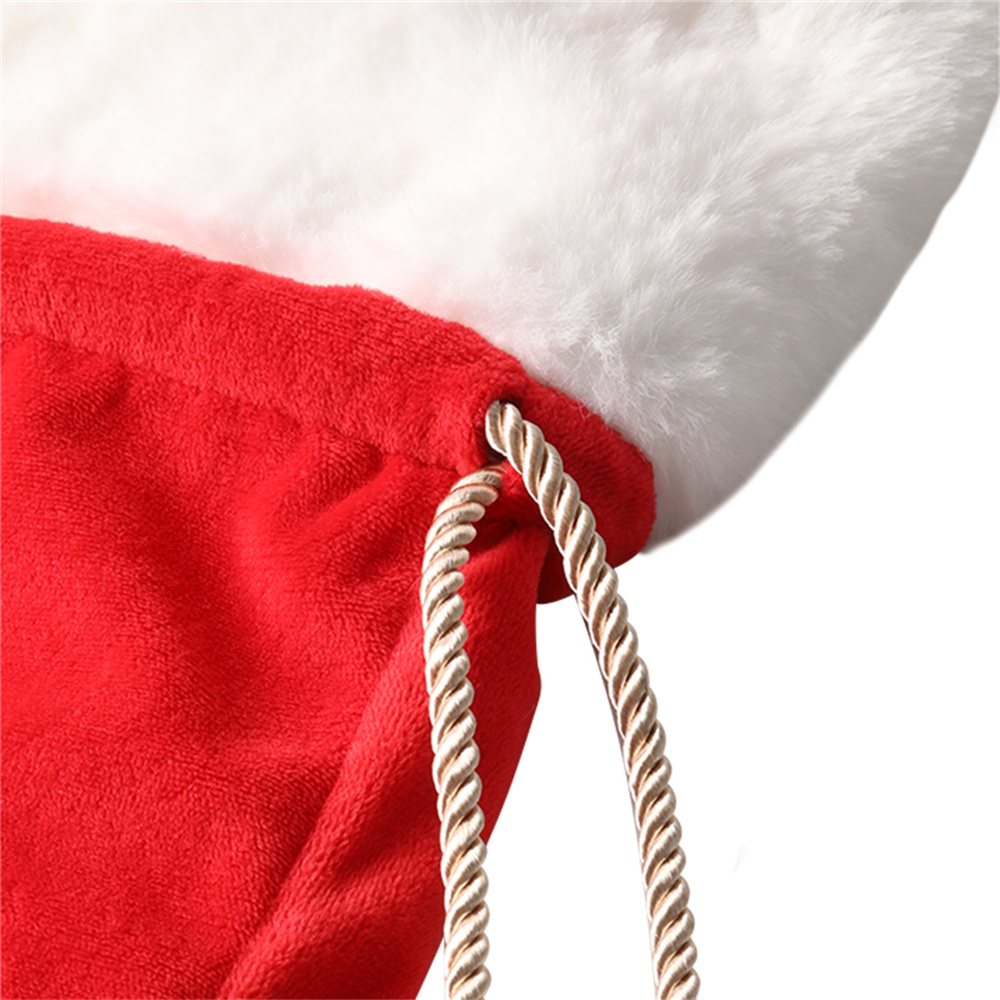 Plush Christmas Santa Sack Cor - Luxury Xmas Bags のレビューと価格