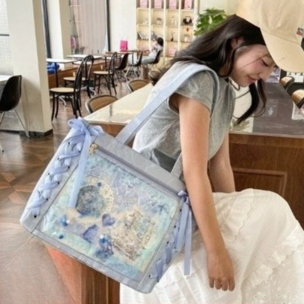 Versatile Fashion Ribbon Itaba - Luxury Tote Bags With Zipper のレビューと価格