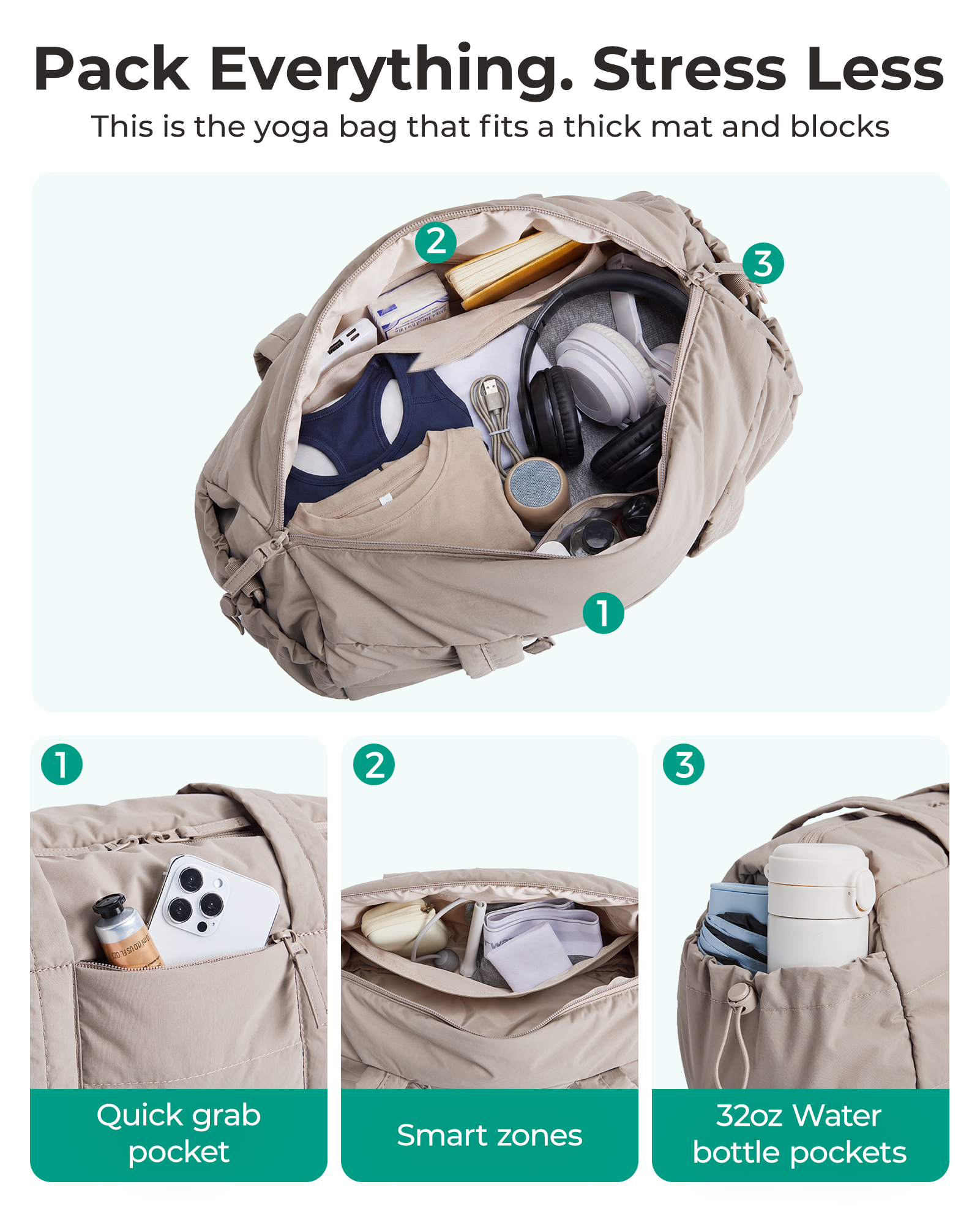 BAGSMART Gym Bag for Women Min - Luxury Yoga Bags のレビューと価格