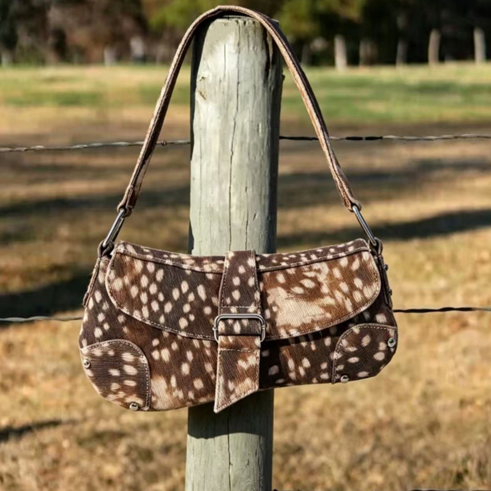 Distressed Canvas Leopard Stri - Saddle Bag Distressed のレビューと価格